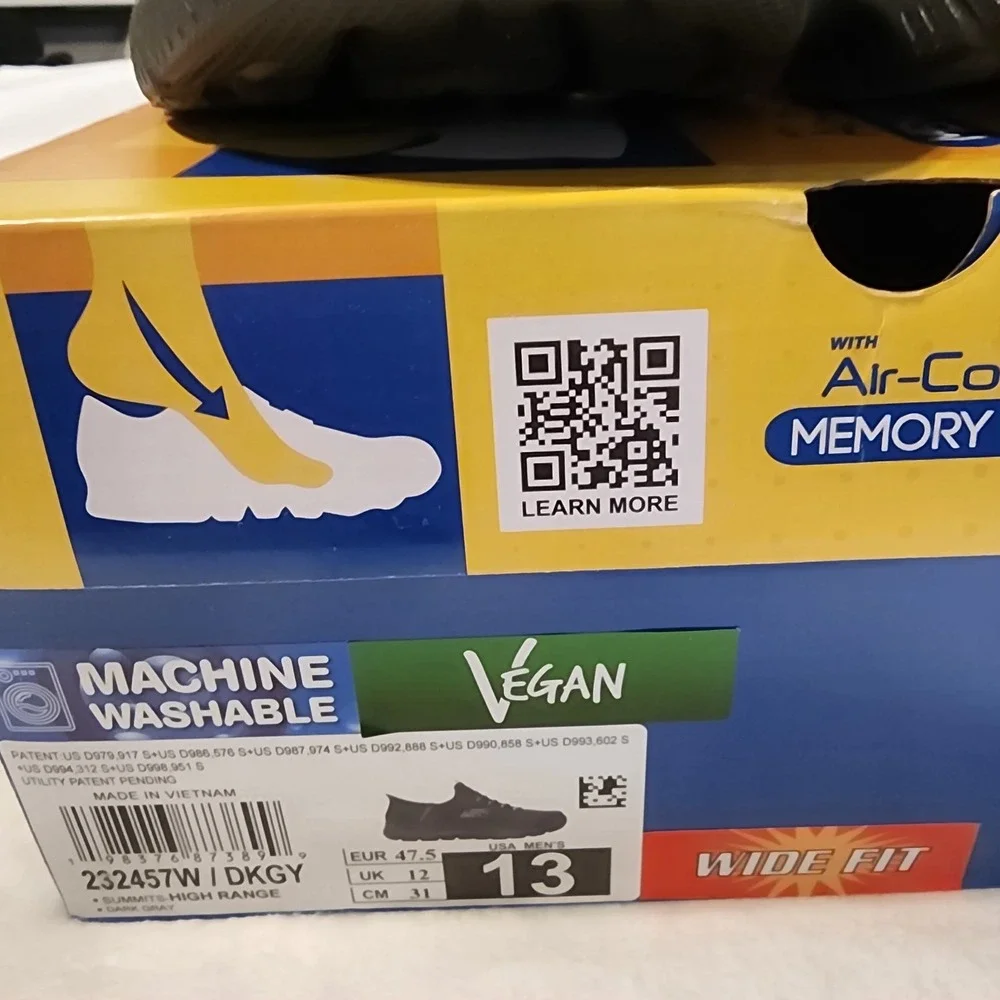 Skechers Slip-ins Summits High Range Dark Gray Sneakers 13 New W/box, Wide Fit